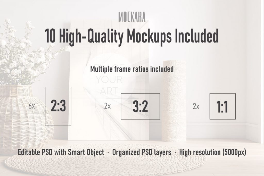 japandi-frame-mockup-set-ratios-aspect-dimensions-guide.jpg Infographic showing the 10 Japandi mockups included in the bundle with different aspect ratios: 2:3, 3:2, and 1:1.